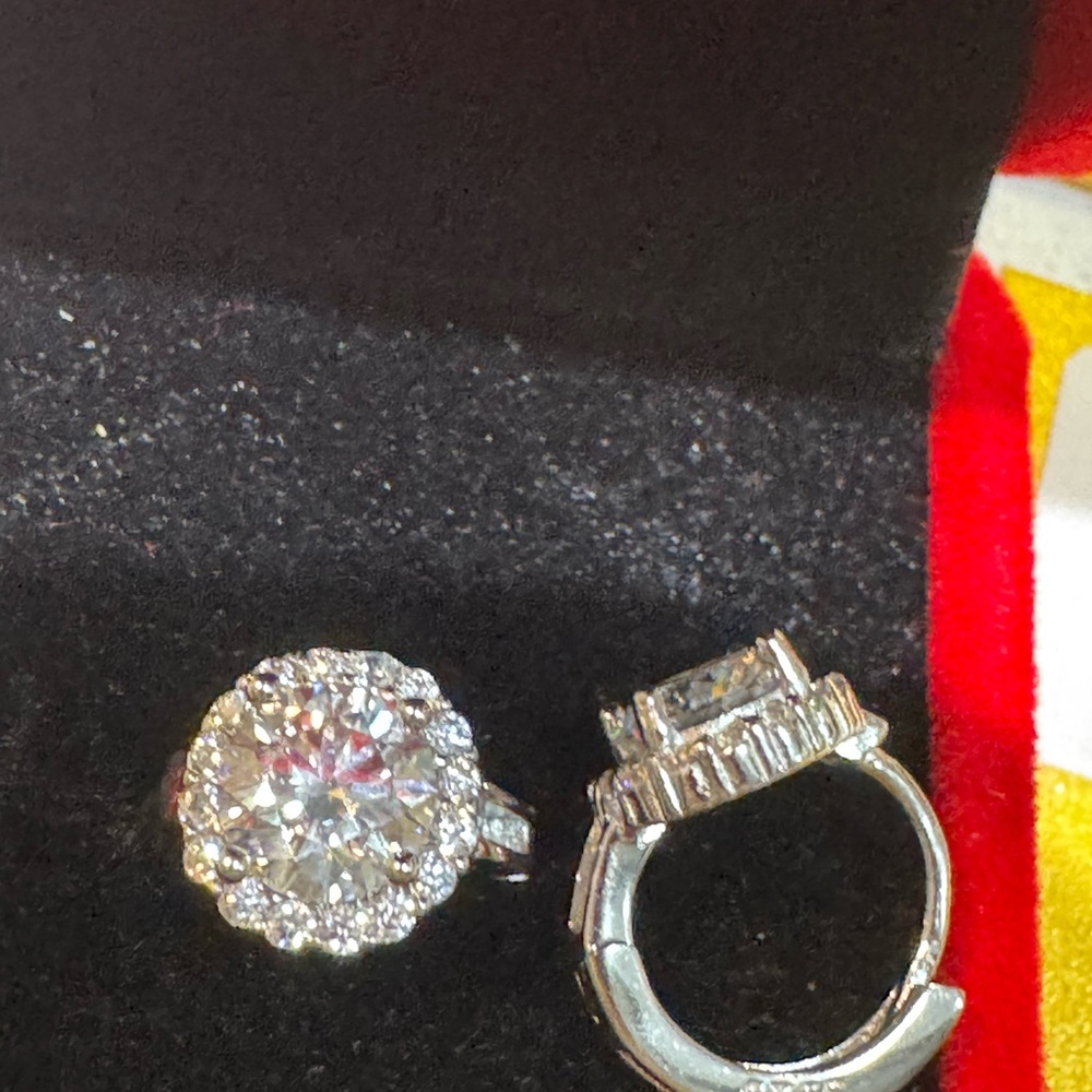 2 carat certified moissanite earrings